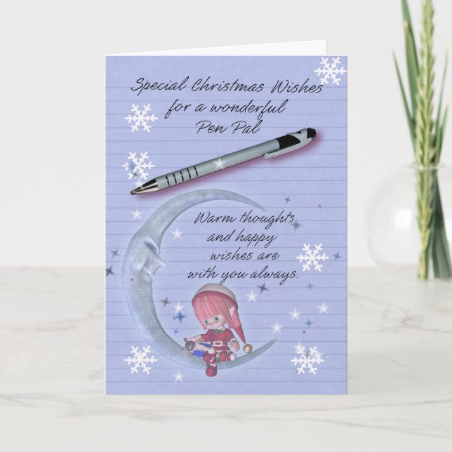 Cartão de Natal, cartão de Natal do correspondente (Frente)