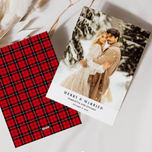 Cartão de Natal casado e Feliz