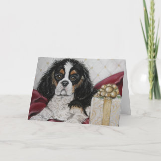 Cartão de Natal Cavalier King Charles Spaniel