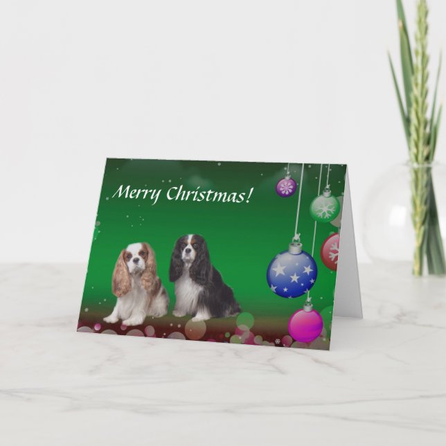 Cartão de Natal Cavalier King Charles Spaniel (Frente)