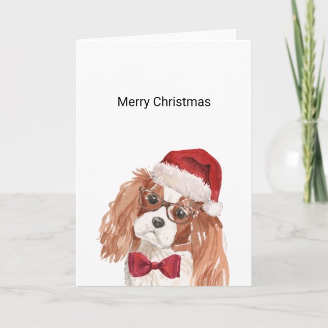 Cartão de Natal Cavalier King Charles Spaniel (Frente)