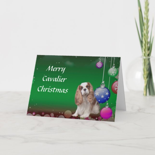 Cartão de Natal Cavalier King Charles Spaniel (Frente)