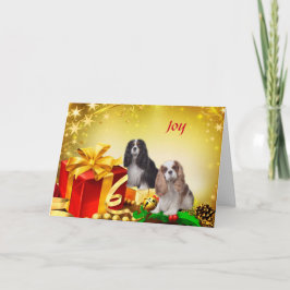Cartão de Natal Cavalier King Charles Spaniel