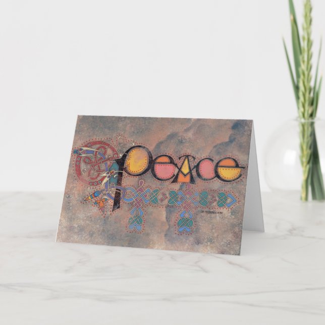 Cartão de Natal celta da paz (Frente)