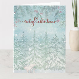 Cartão de Natal Cena de Inverno Ursos Polares Aqua