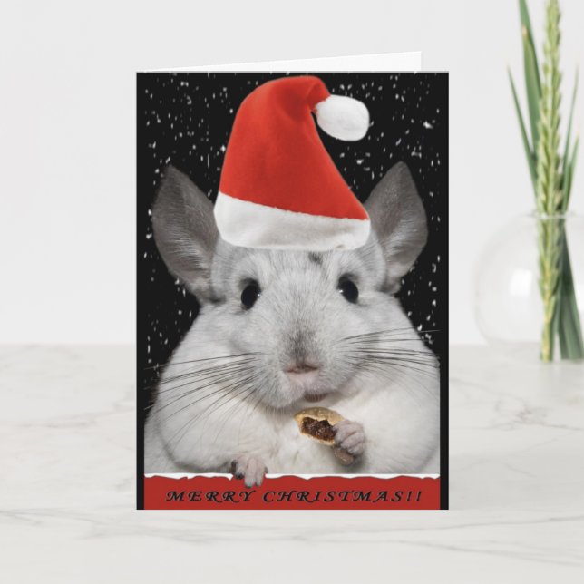 Cartão de Natal Chinchilla (Frente)