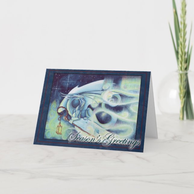 Cartão de Natal claro do Yule da Aurora (Frente)