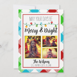 Cartão de Natal Claro e feliz de Natal