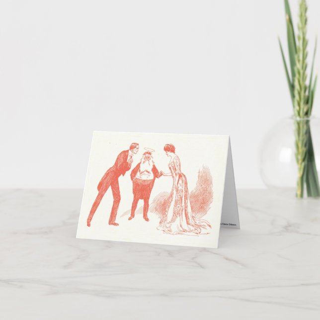 Cartão de Natal Clássico Charles Dana Gibson (Frente)