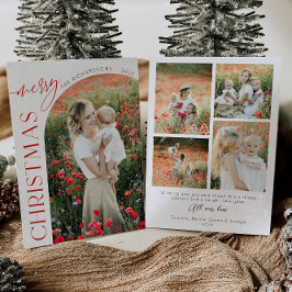 Cartão de Natal Clássico com Arco de Foto