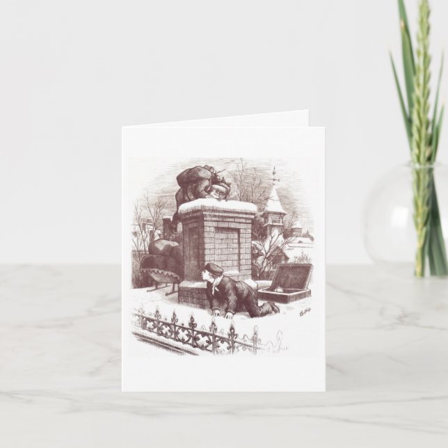 Cartão de Natal Clássico de Thomas Nast (Frente)