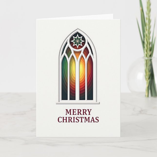 Cartão de Natal Colorido com Arco (Frente)