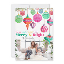 Cartão de Natal Colorido feliz e Brilhante