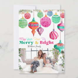 Cartão de Natal Colorido feliz e Brilhante