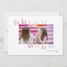 Cartão de Natal Colorir Falalala Onda