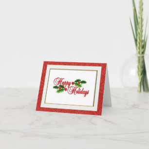 Cartão de Natal com Bordado Feliz Natal