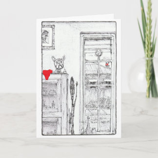 Cartão de Natal com cão bonito