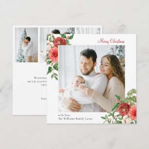 Cartão de Natal com Colagem de 4 Fotos