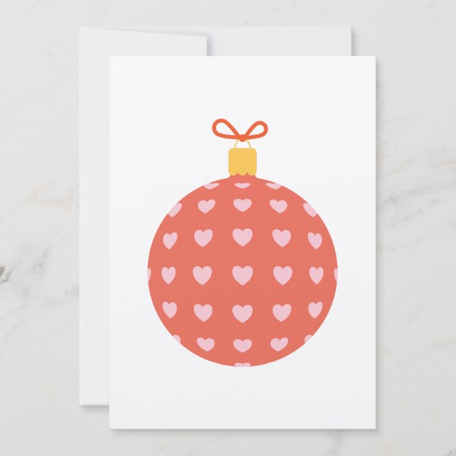 Cartão de Natal com Enfeites de natal (Frente)