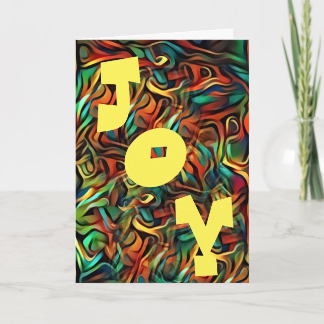 Cartão de Natal com Estilo Retro Jazzy Joy (Frente)