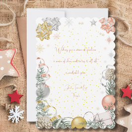 Cartão de natal com flocos de neve