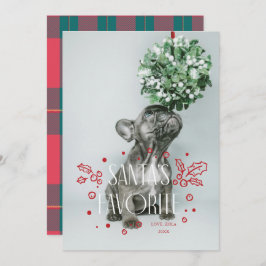 Cartão de Natal com Foto de Animal Favorito do Pap