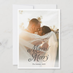 Cartão de Natal com Foto de Casados Modernos e Ale