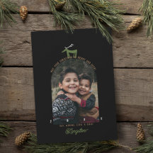 Cartão de Natal com foto de Veado & Arco