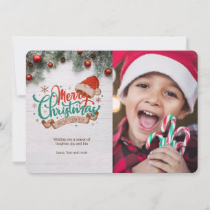 Cartão de Natal com Foto Desejos de Natal