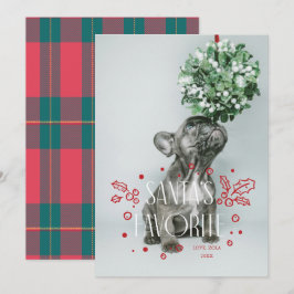 Cartão de Natal com Foto do Animal de Estimação Fa