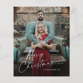 Cartão de Natal com Foto e Letra Orçamentária