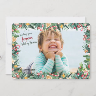 Cartão de Natal com Foto em Aquarela
