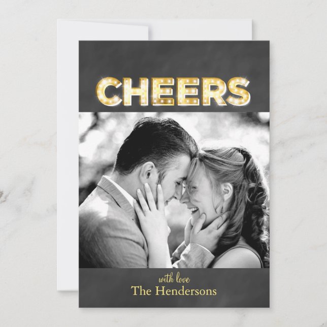 Cartão de Natal com Foto em Quadro de Giz no Forma (Frente)