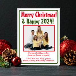 Cartão de Natal com Foto Moderna