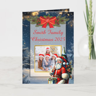 Cartão de Natal com Foto Personalizada da Família