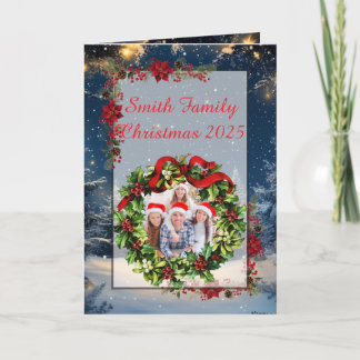 Cartão de Natal com Foto Personalizada da Família