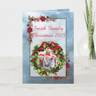 Cartão de Natal com Foto Personalizada da Família