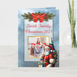 Cartão de Natal com Foto Personalizada da Família