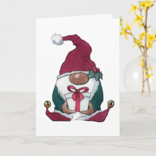 Cartão de Natal com gnomo