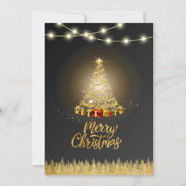 Cartão de Natal com Gradiente Preto