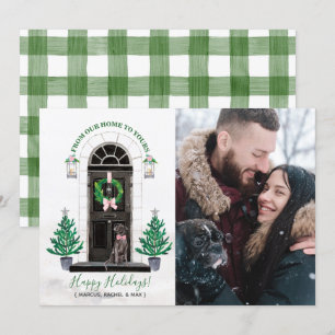 Cartão de Natal com Labrador Retriever Preto