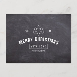 Cartão de Natal com Logotipo de Quadro Negro