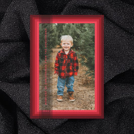 Cartão de Natal com Moldura Vermelha