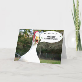 Cartão de Natal com Pato Cantante