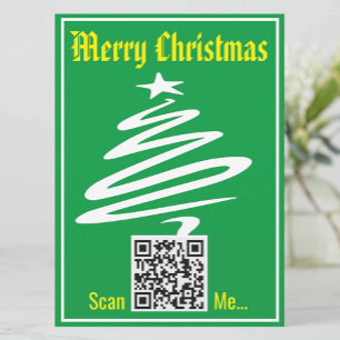 Cartão de Natal com seu código QR
