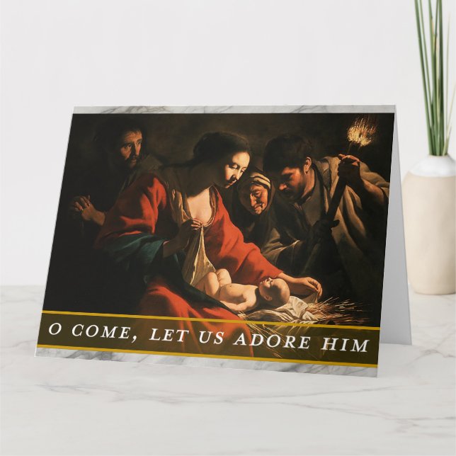 Cartão de Natal com Tema Religioso (Frente)