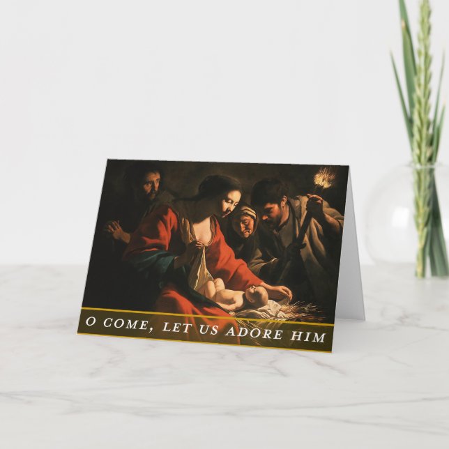 Cartão de Natal com Tema Religioso (Frente)