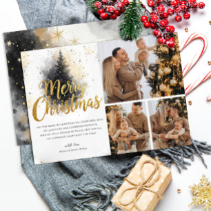 Cartão de Natal Com Várias Fotografias Da Árvore D