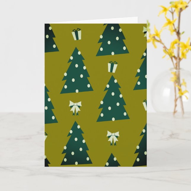 Cartão de Natal Contemporâneo (Flor Amarela)