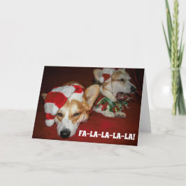 Cartão de Natal Corgi